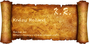 Knézy Roland névjegykártya