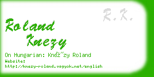 roland knezy business card